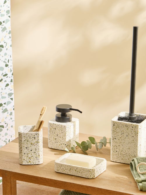 Guy Levasseur - Set salle de bain terrazzo 4 pièces polyrésine vert - Kiabi