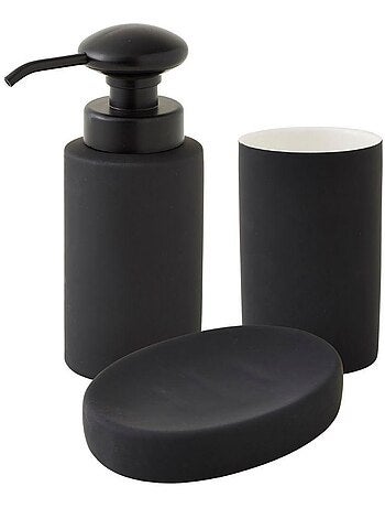 Guy Levasseur - Set salle de bain uni 3 pièces céramique noir