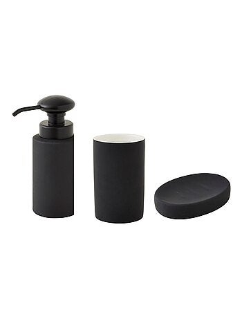 Guy Levasseur - Set salle de bain uni 3 pièces céramique noir