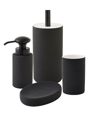 Guy Levasseur - Set salle de bain uni 4 pièces céramique noir