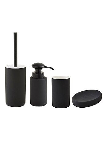 Guy Levasseur - Set salle de bain uni 4 pièces céramique noir