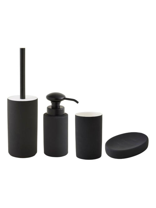 Guy Levasseur - Set salle de bain uni 4 pièces céramique noir - Kiabi