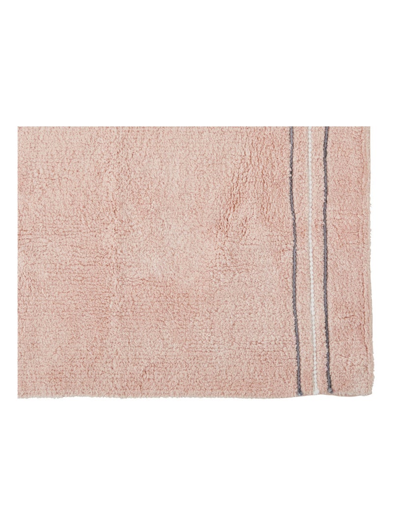 Guy Levasseur - Tapis de bain antidérapant 50x80 en coton Rose pâle - Kiabi
