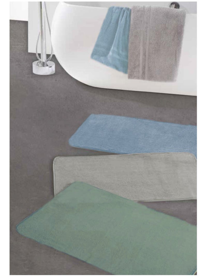 Guy Levasseur - Tapis de bain antidérapant 50x80 en polyester Vert/Sable - Kiabi