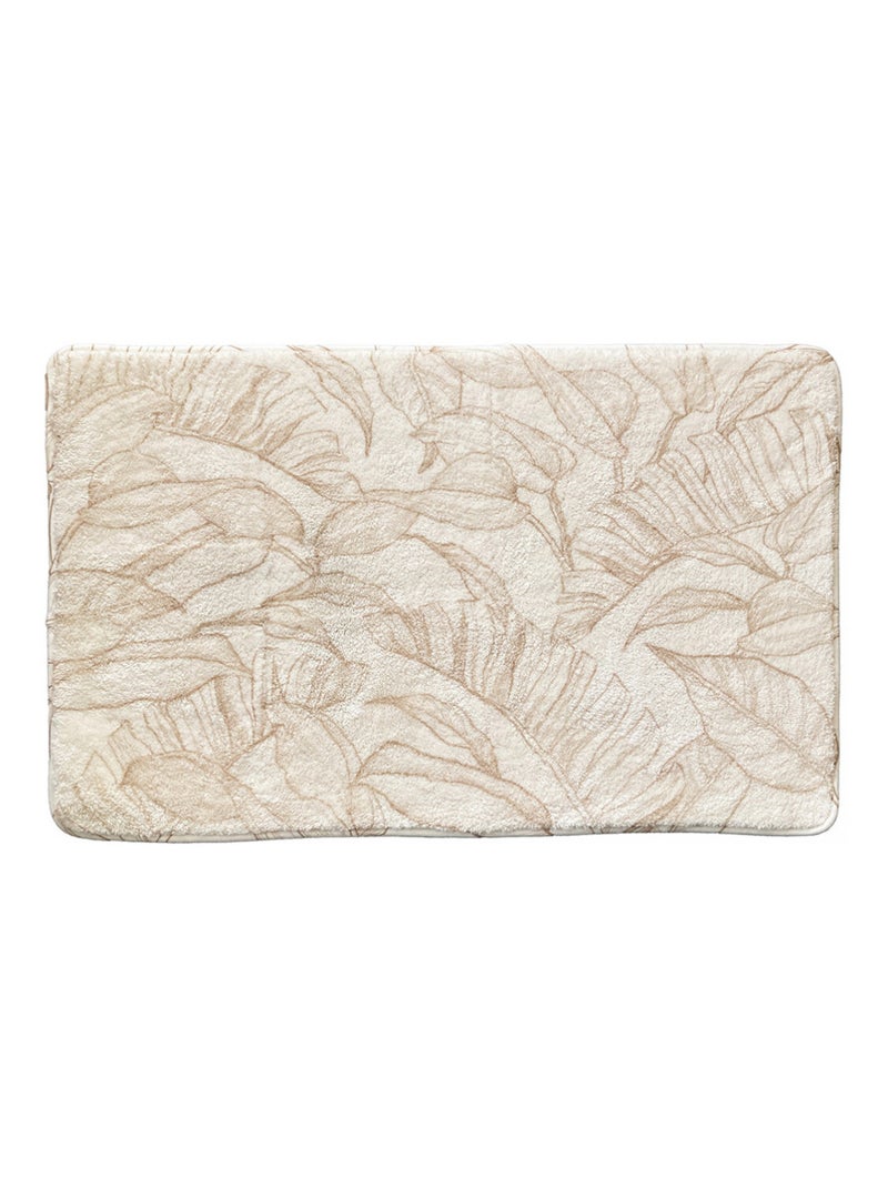 Guy Levasseur - Tapis de bain antidérapant fantaisie tropical Beige - Kiabi