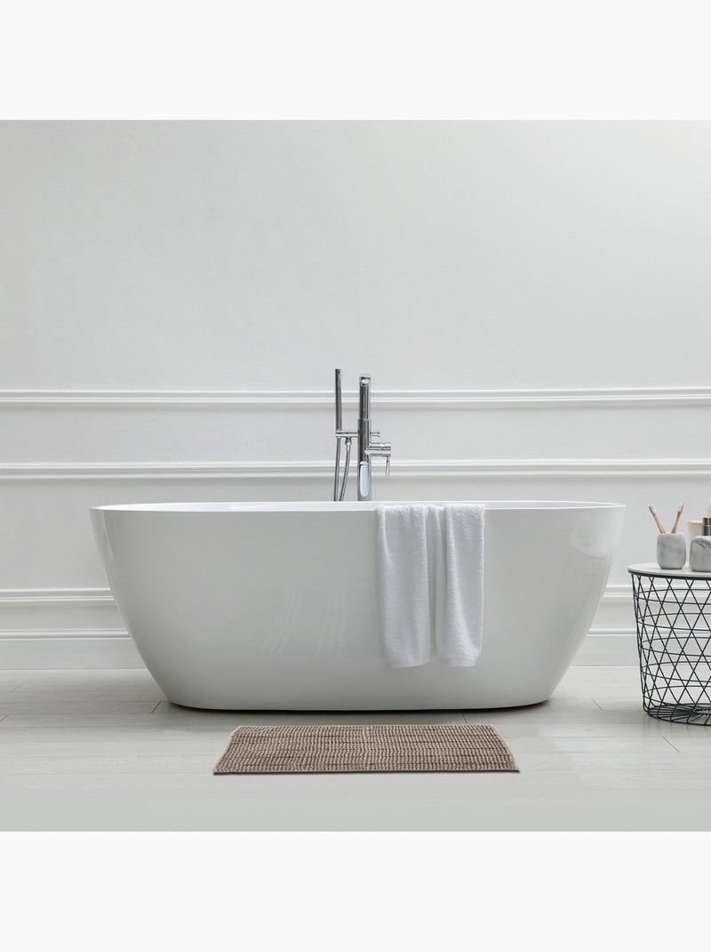 Guy Levasseur - Tapis de bain chenille 50x70 uni Taupe - Kiabi