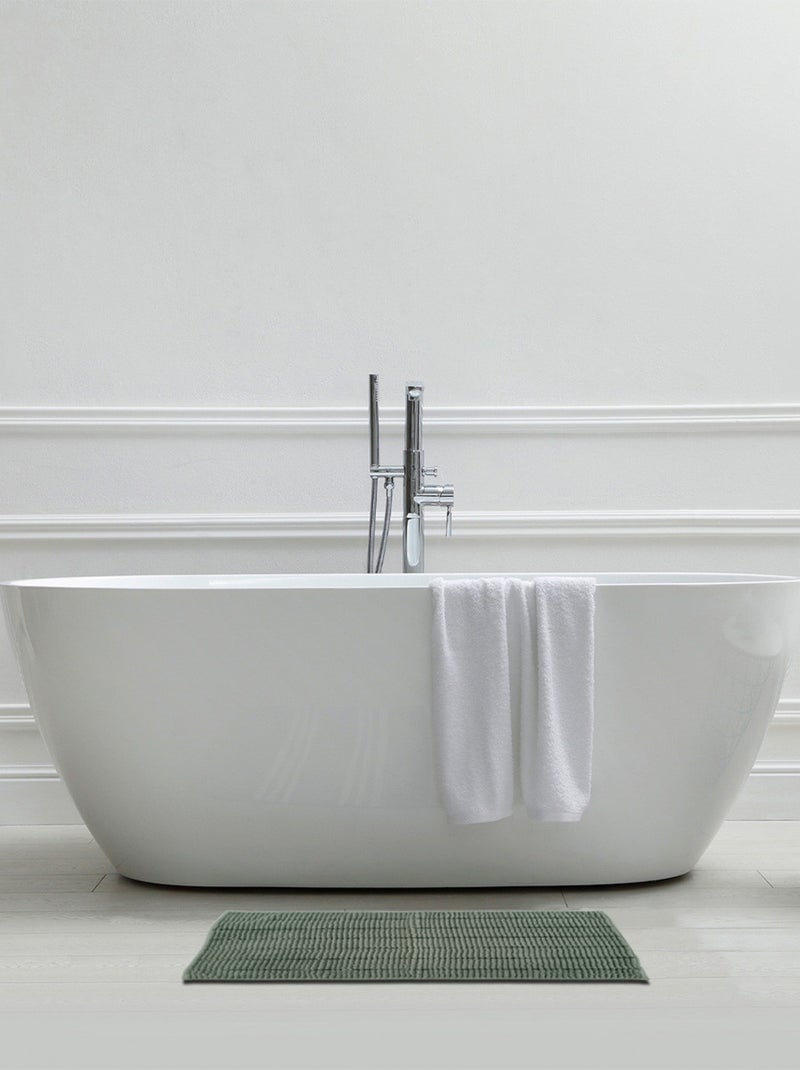 Guy Levasseur - Tapis de bain chenille 50x70 uni Vert d'eau - Kiabi