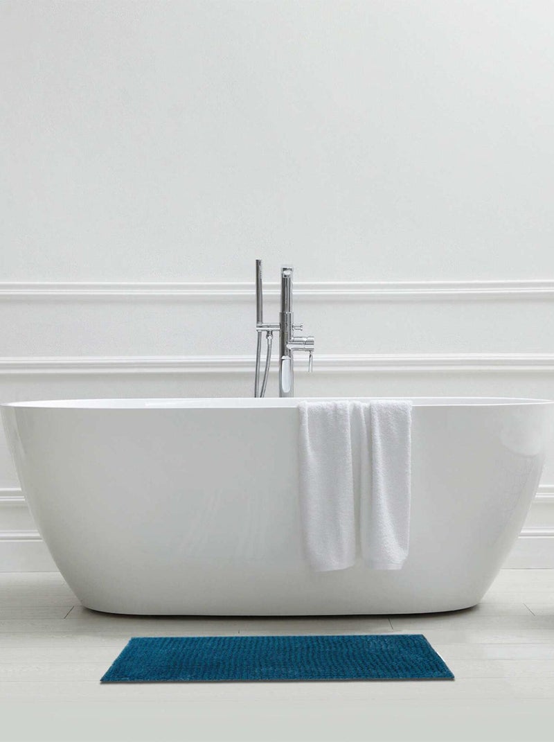 Guy Levasseur - Tapis de bain chenille 50x80 en polyester uni Bleu - Kiabi