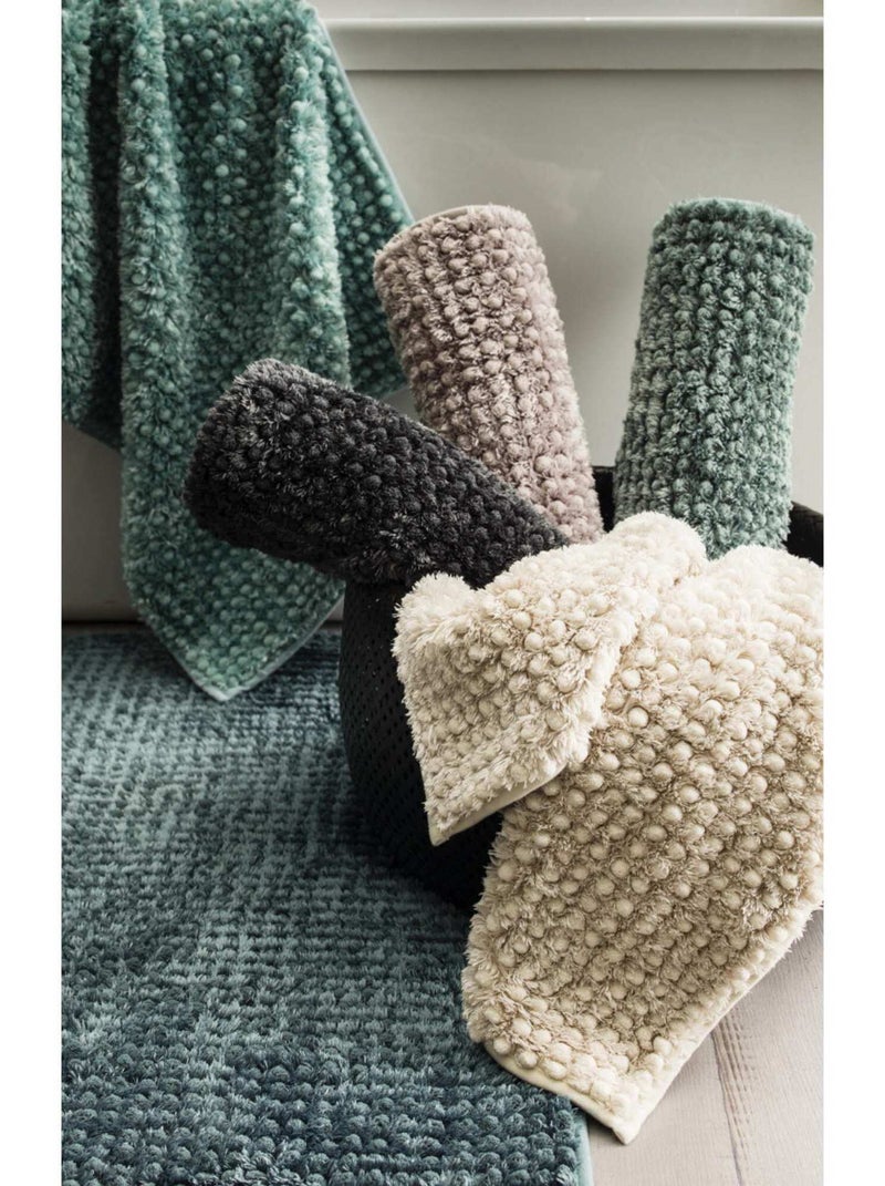 Guy Levasseur - Tapis de bain chenille 50x80 en polyester uni Bleu - Kiabi