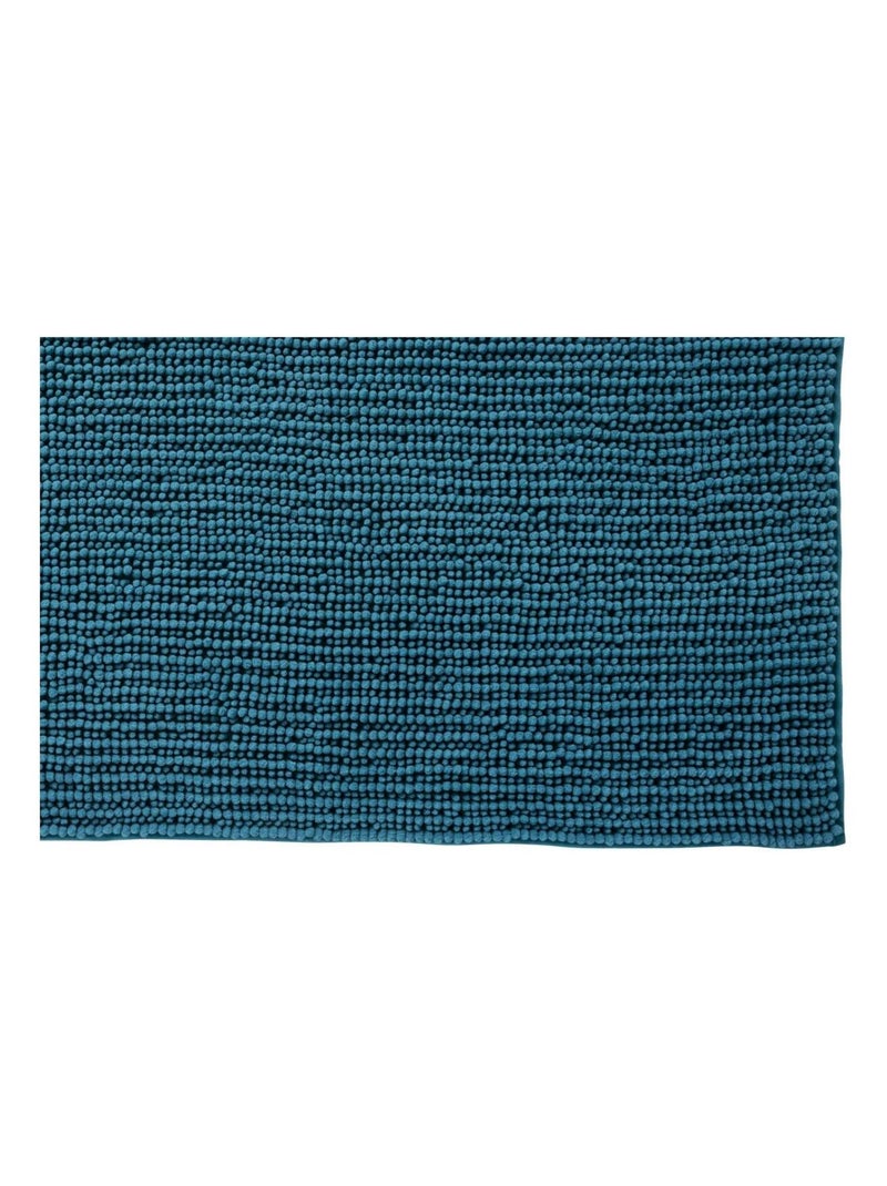 Guy Levasseur - Tapis de bain chenille 60x180 en polyester uni Bleu canard - Kiabi