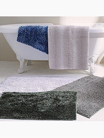 Guy levasseur - tapis de bain chenille fil argenté antidérapant moelleux