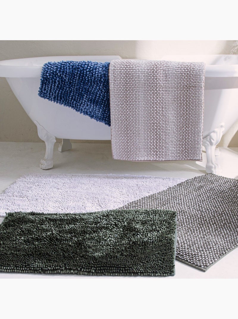 Guy levasseur - tapis de bain chenille fil argenté antidérapant moelleux Ecru - Kiabi