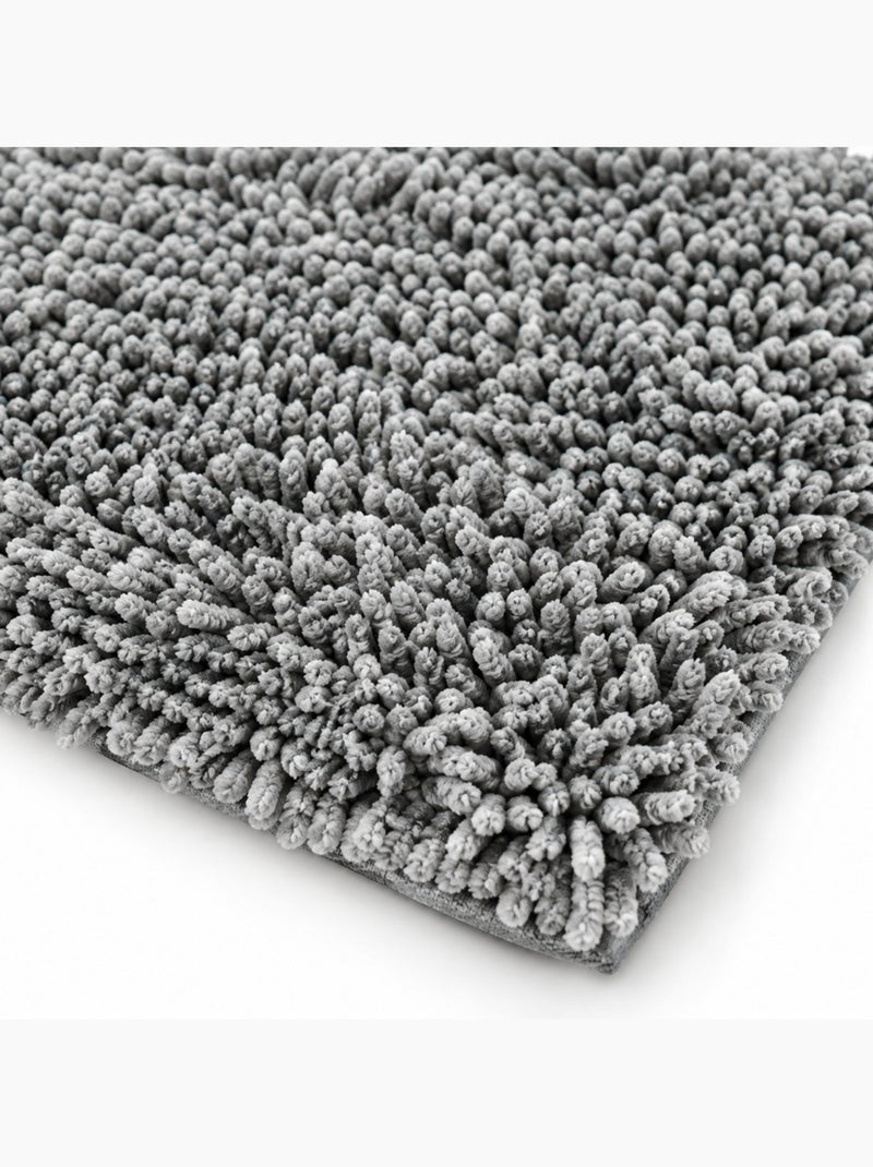Guy levasseur - tapis de bain chenille uni irisé Gris - Kiabi
