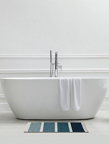 Guy Levasseur - Tapis de bain déco à rayures en polycoton