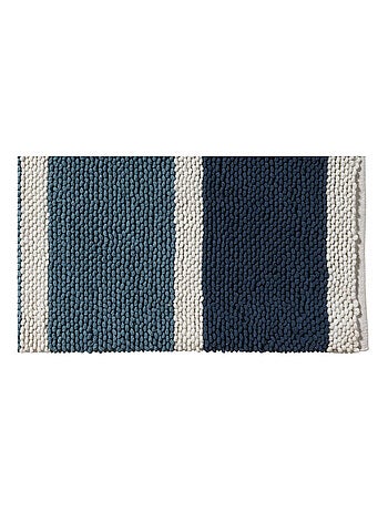 Guy Levasseur - Tapis de bain déco à rayures en polycoton
