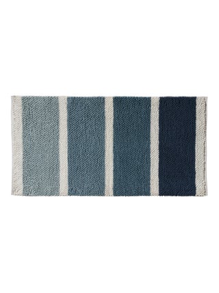 Guy Levasseur - Tapis de bain déco à rayures en polycoton