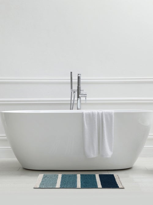 Guy Levasseur - Tapis de bain déco à rayures en polycoton - Kiabi