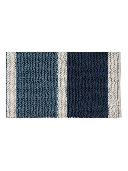 Guy Levasseur - Tapis de bain déco à rayures en polycoton - Kiabi
