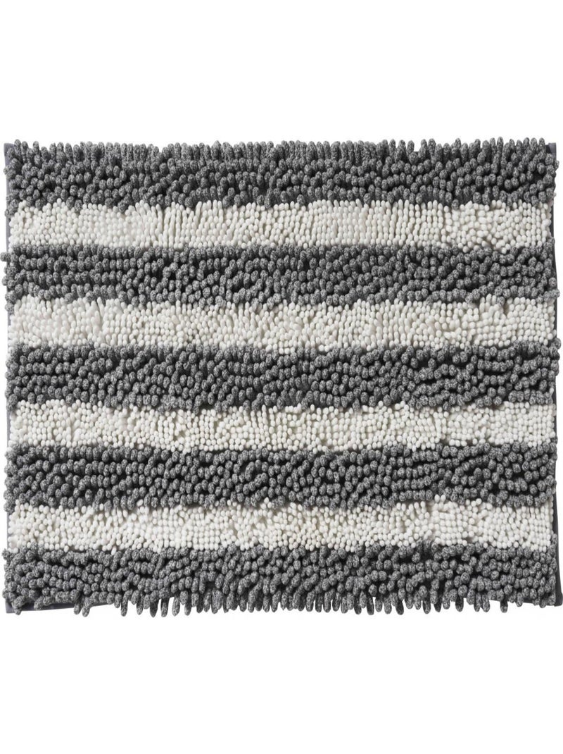 Guy Levasseur - Tapis de bain déco à rayures en polyester Gris - Kiabi