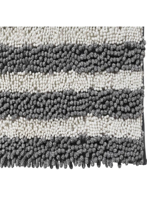 Guy Levasseur - Tapis de bain déco à rayures en polyester - Kiabi