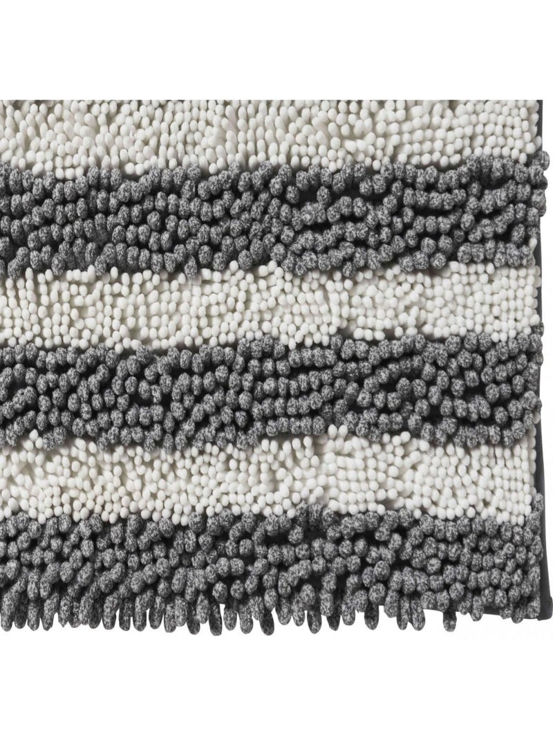 Guy Levasseur - Tapis de bain déco à rayures en polyester Gris - Kiabi