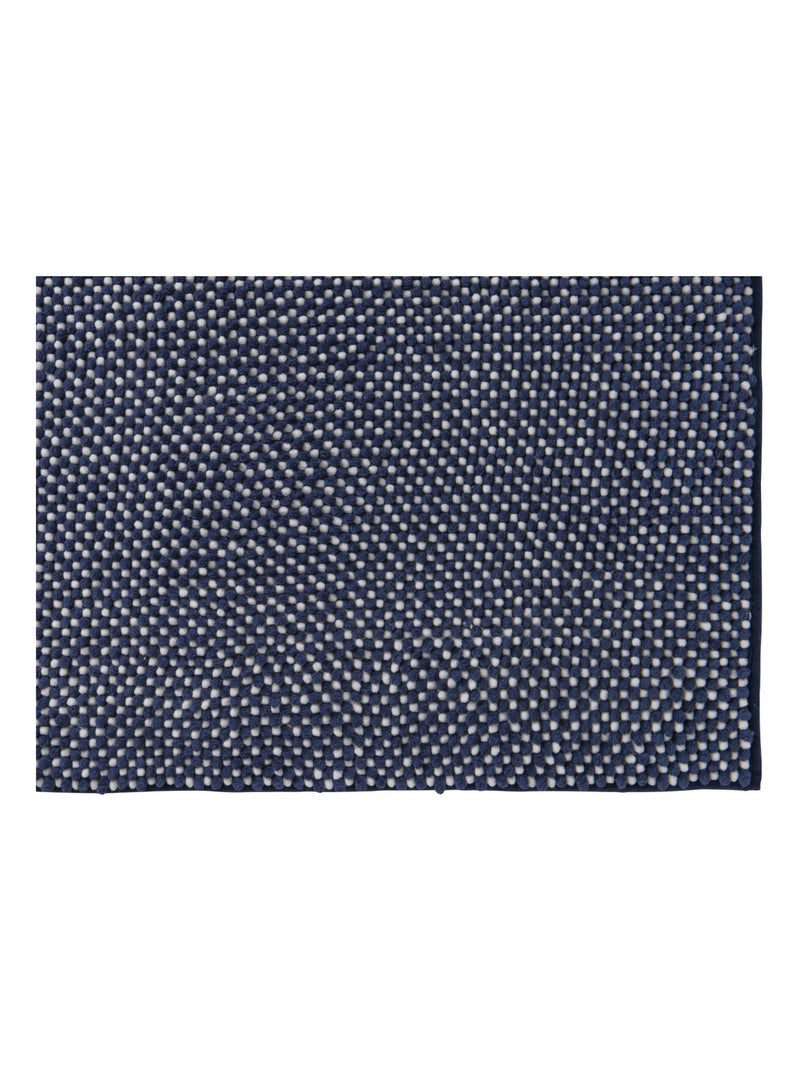 Guy Levasseur - Tapis de bain déco bouclette bicolore Bleu marine - Kiabi