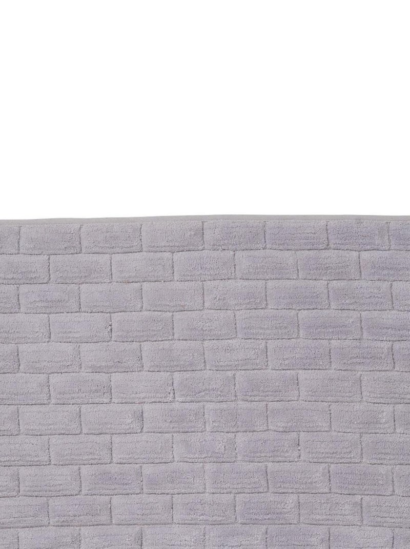 Guy Levasseur - Tapis de bain déco brique en coton Gris - Kiabi