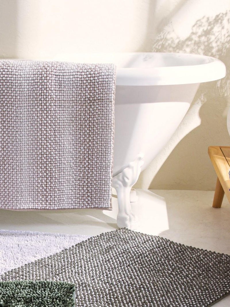 Guy Levasseur - Tapis de bain déco effet maille Beige - Kiabi