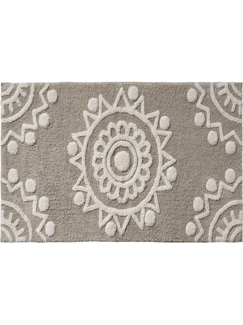 Guy Levasseur - Tapis de bain déco en coton tufté Beige - Kiabi