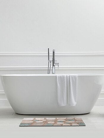 Guy Levasseur - Tapis de bain déco en coton tufté galet