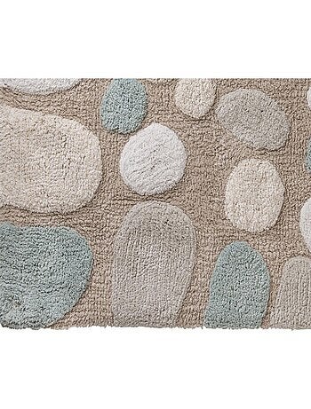 Guy Levasseur - Tapis de bain déco en coton tufté galet