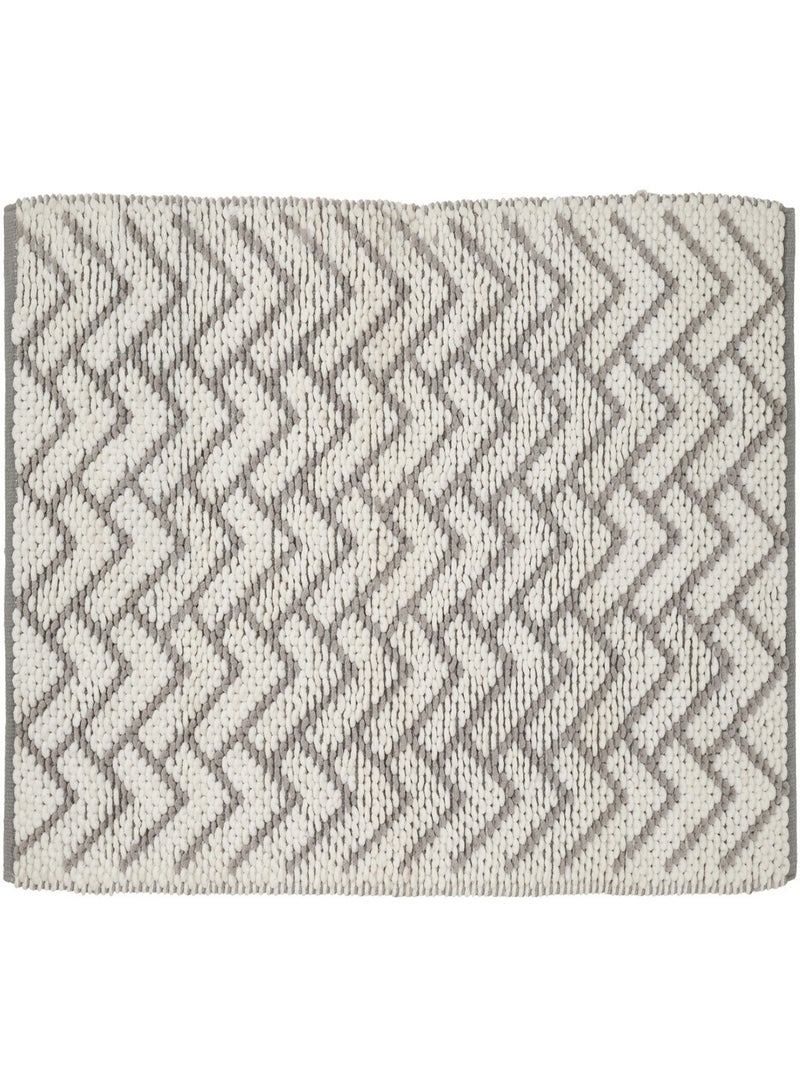 Guy Levasseur - Tapis de bain déco en polycoton Ecru - Kiabi
