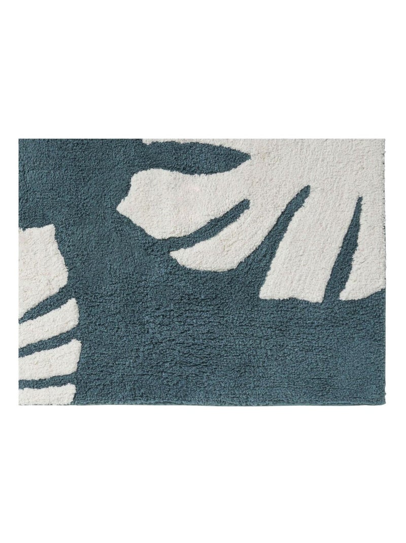 Guy Levasseur - Tapis de bain déco feuilles en coton tufté Vert - Kiabi