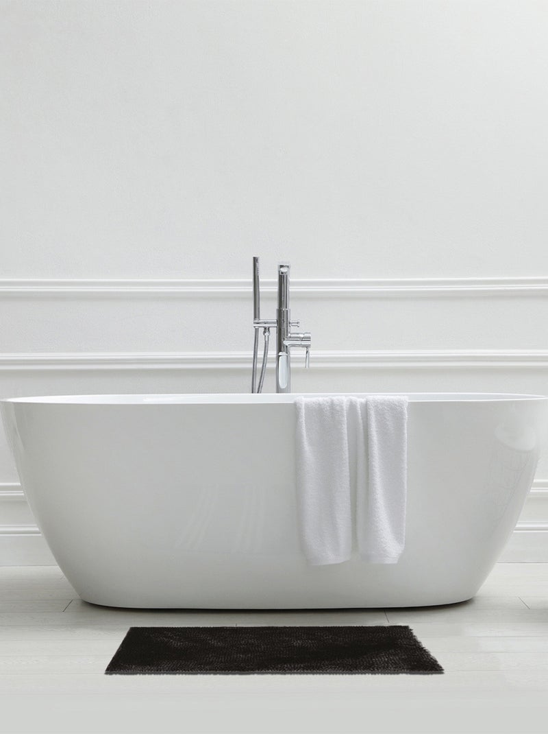 Guy Levasseur - Tapis de bain déco fil doré en polyester Noir - Kiabi