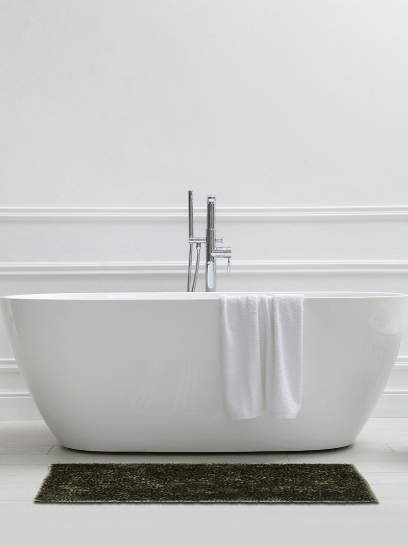 Guy Levasseur - Tapis de bain déco fil doré en polyester Noir Noir - Kiabi