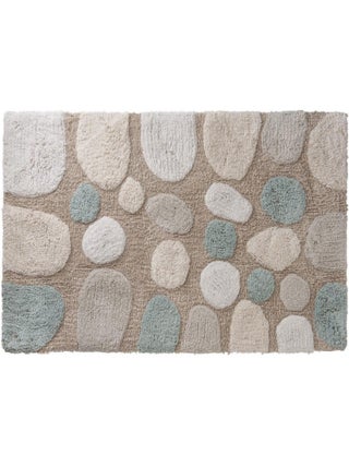 Guy Levasseur - Tapis de bain déco galet en coton tufté