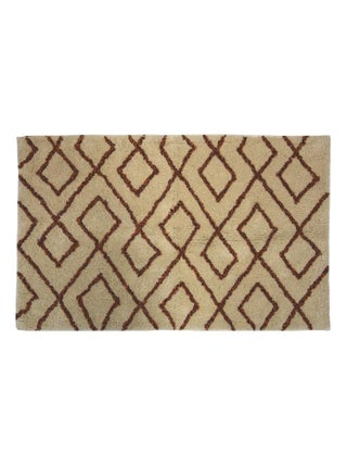 Guy Levasseur - Tapis de bain déco géométrique en coton beige