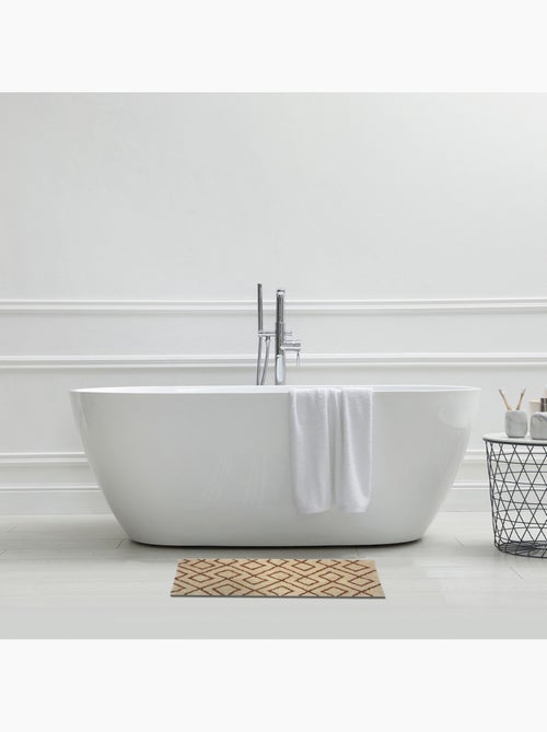 Guy Levasseur - Tapis de bain déco géométrique en coton - Kiabi