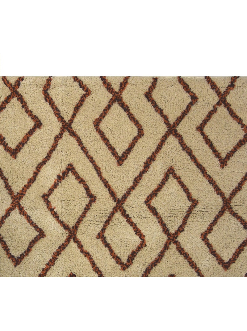 Guy Levasseur - Tapis de bain déco géométrique en coton Latte - Kiabi