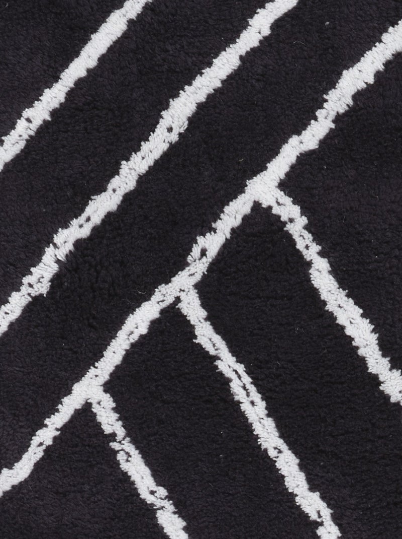 Guy Levasseur - Tapis de bain déco géométrique en coton Noir - Kiabi