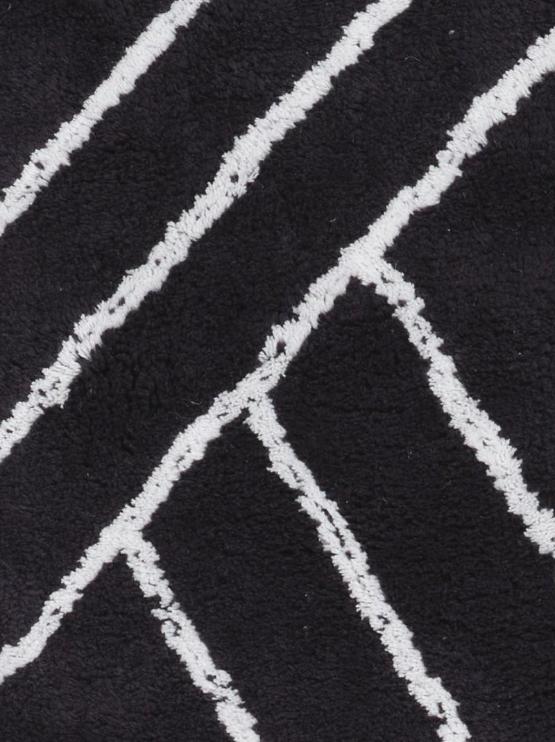 Guy Levasseur - Tapis de bain déco géométrique en coton Noir - Kiabi