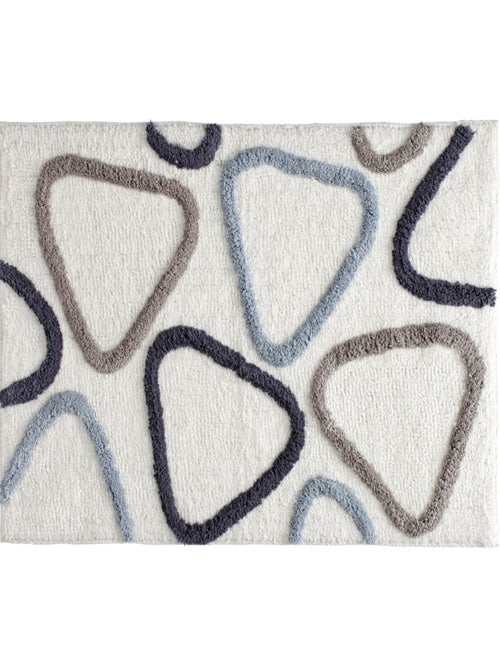 Guy Levasseur - Tapis de bain déco géométrique en coton tufté - Kiabi