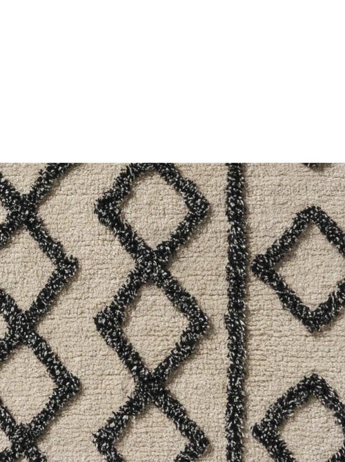 Guy Levasseur - Tapis de bain déco géométrique en coton tufté - Kiabi