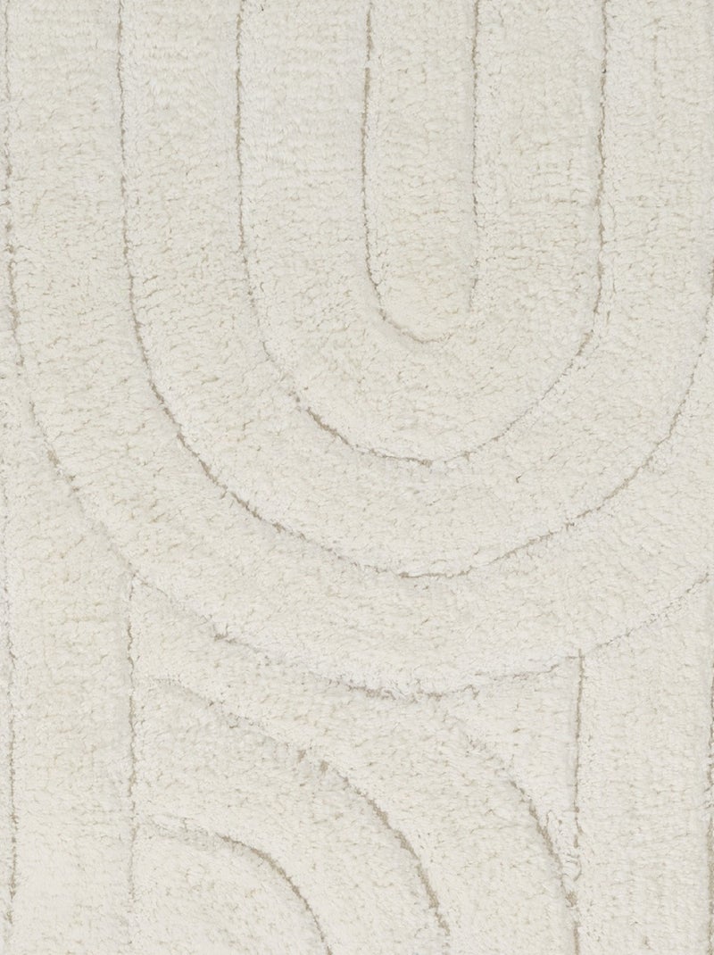 Guy Levasseur - Tapis de bain déco graphique arc en coton Ivoire - Kiabi