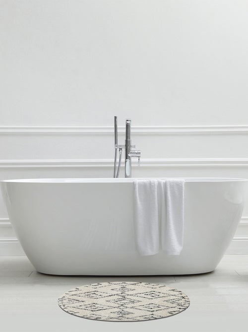 Guy Levasseur - Tapis de bain déco rond en coton tufté - Kiabi