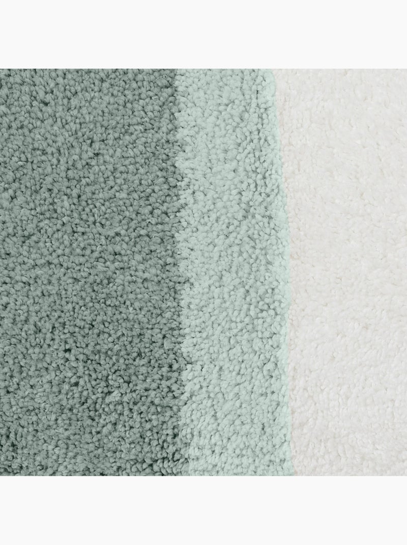 Guy Levasseur - Tapis de bain déco tricolore Bleu Gris clair Blanc - Kiabi