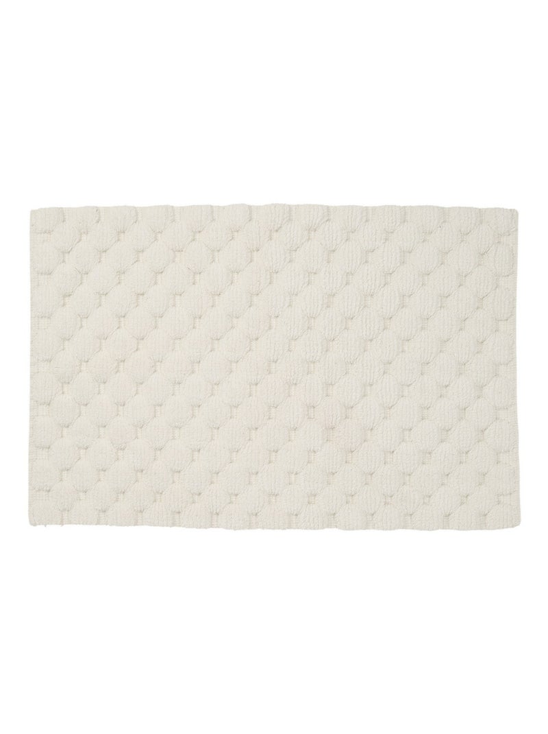 Guy Levasseur - Tapis de bain déco uni en coton Ecru - Kiabi