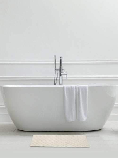 Guy Levasseur - Tapis de bain déco uni en coton - Kiabi