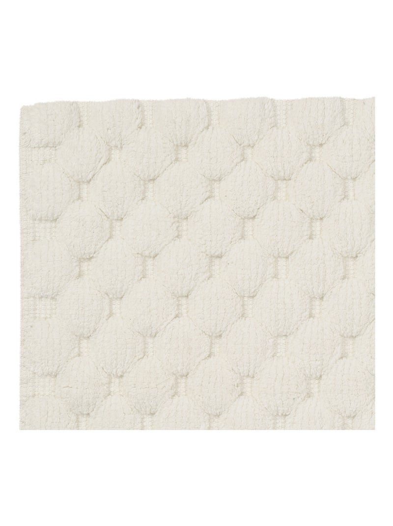 Guy Levasseur - Tapis de bain déco uni en coton Ecru - Kiabi