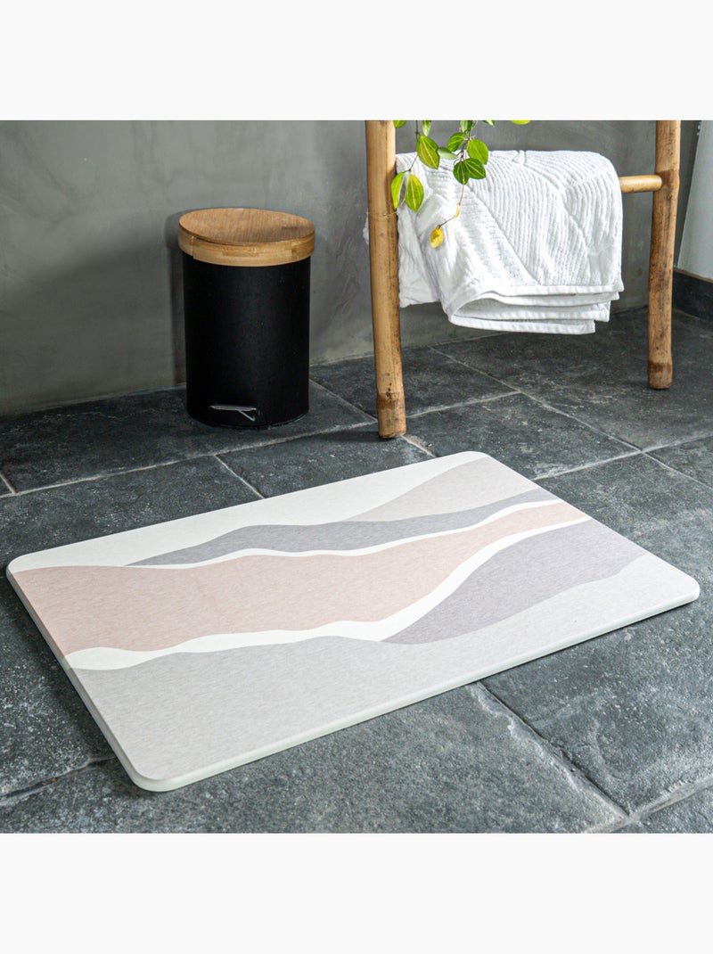 Guy Levasseur - Tapis de bain diatomite à motif Beige - Kiabi